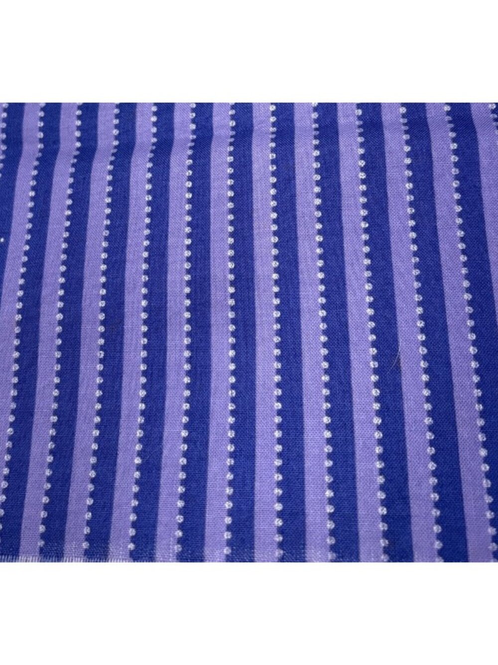 Striped Cotton Fabric 18x21" Blue Purple Polka Dot Pattern Sewing Crafts